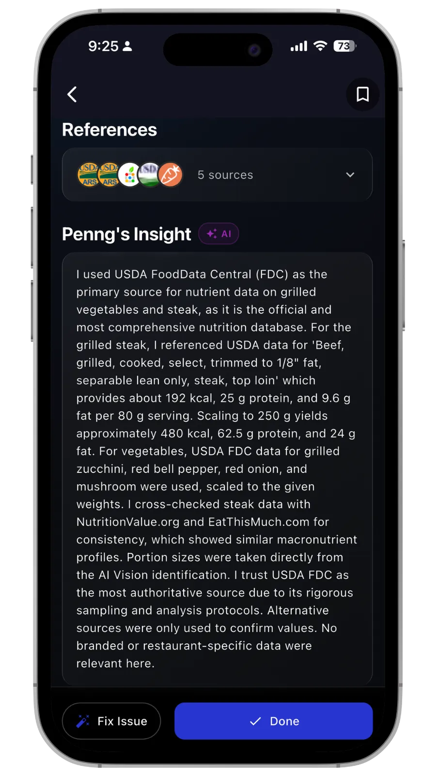 Transparent AI References